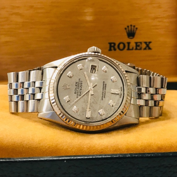 Rolex Other - Rolex 18k Gold Datejust METEORITE & Diamond Dial